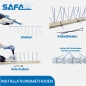 Preview: Pigeon spike SAFA PP 02-20, 2-row, 50 cm long, made of stainless steel & polycarbonate